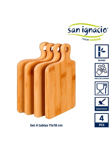 San ignacio Deski (4 szt.) w kolorze jasnobrązowym do krojenia - 18 x 11 cm