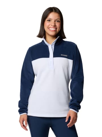 Columbia Fleecepullover "Benton Springs" in Hellblau/ Dunkelblau