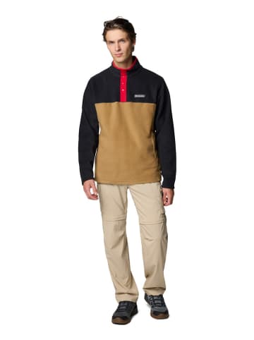 Columbia Bluza polarowa "Steens Mountain II" w kolorze czarno-jasnobrązowo-czerwonym