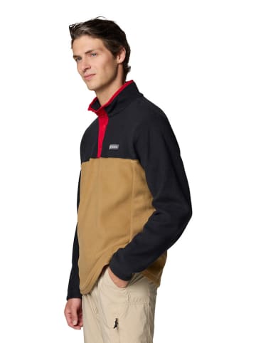 Columbia Bluza polarowa "Steens Mountain II" w kolorze czarno-jasnobrązowo-czerwonym