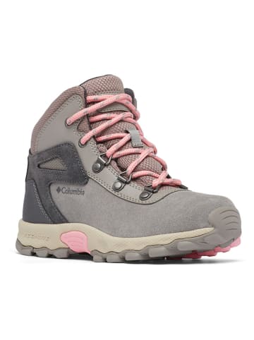 Columbia Leder-Boots "Youth Newton Ridge Amped" in Grau/ Rosa