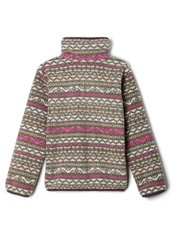 Columbia Bluza polarowa "Helvetia II" w kolorze oliwkowo-biało-różowym