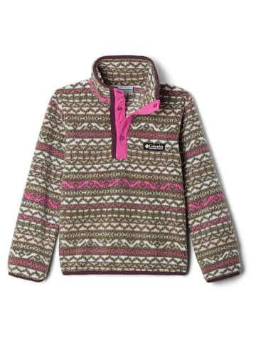 Columbia Bluza polarowa "Helvetia II" w kolorze oliwkowo-biało-różowym