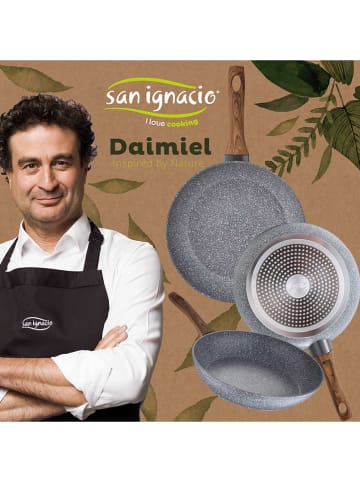 Cook&Chef 3er-Set: Bratpfannen "Daimiel" in Grau/ Hellbraun