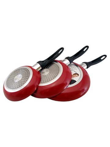 Cook&Chef 4-delige braadpannenset "San Ignacio" zwart/rood