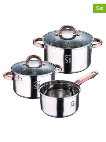 Bergner 5-delige kookgereiset "Onil" zilverkleurig/koperkleurig