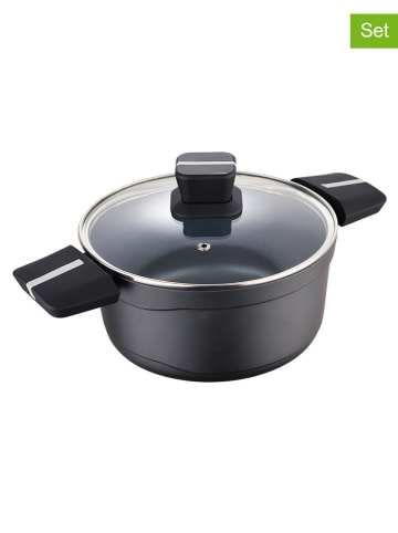 Bergner 2-częściowy zestaw "Bistro" w kolorze szarym - Ø 24 cm