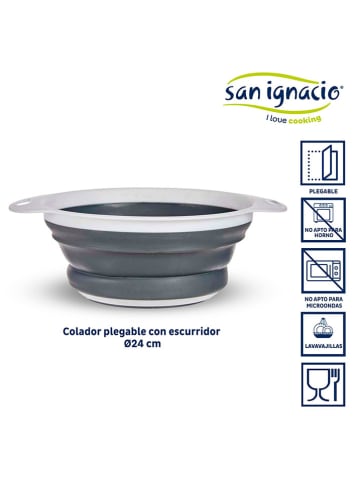 San ignacio Sieb "San Ignacio" in Weiß/ Grau - Ø 20 cm