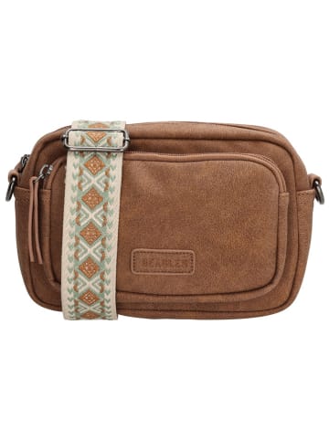 Beagles Umhängetasche "Malaga" in Hellbraun - (B)18,5 x (H)12 x (T)4,5 cm