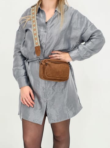 Beagles Umhängetasche "Malaga" in Hellbraun - (B)18,5 x (H)12 x (T)4,5 cm