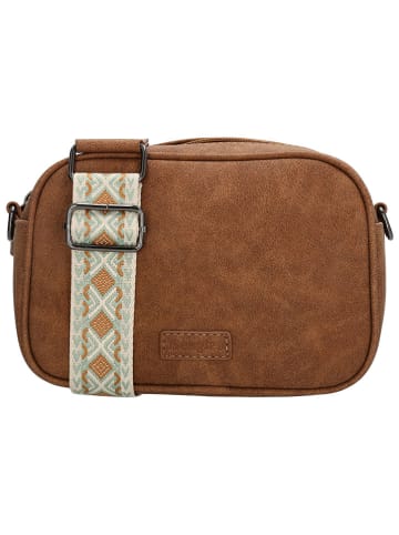 Beagles Umhängetasche "Malaga" in Hellbraun - (B)18,5 x (H)12 x (T)4,5 cm