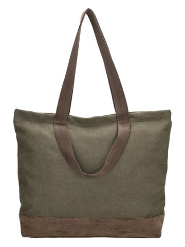 Beagles Shopper "Mount Fuji" in Khaki - (B)47 x (H)38 x (T)14 cm