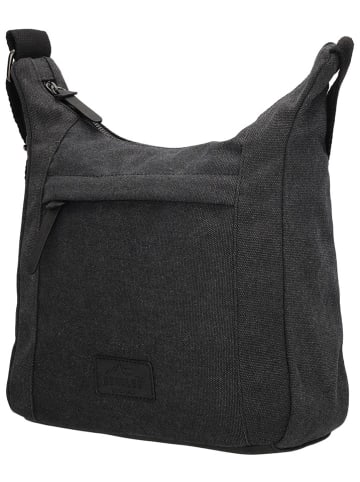 Beagles Schultertasche "Mount Fuji" in Schwarz - (B)27 x (H)22 x (T)9 cm
