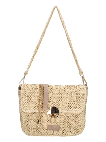 Charm Schultertasche "Margarate" in Beige - (B)22 x (H)19 x (T)5 cm