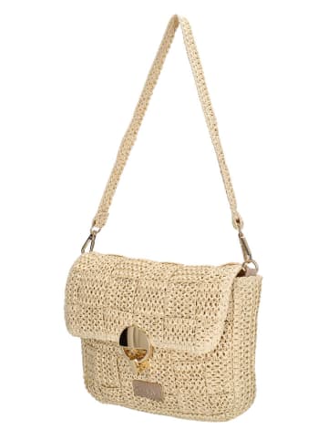 Charm Schultertasche "Margarate" in Beige - (B)22 x (H)19 x (T)5 cm