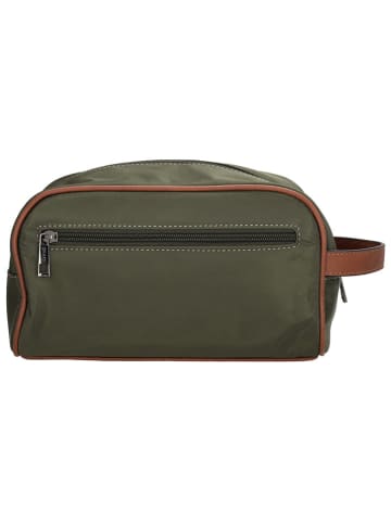 Charm Kosmetiktasche "Buckingham" in Khaki - (B)25 x (H)15 x (T)14 cm