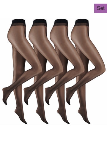 s.Oliver 4er-Set: Strumpfhosen "Online Everyday" in Schwarz - 20 DEN