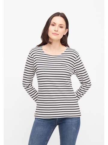 Derbe Longsleeve in Weiß/ Schwarz