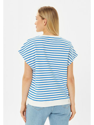 Derbe Shirt in Weiß/ Blau