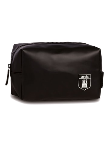 Derbe Kosmetiktasche in Schwarz - (B)21 x (H)13 x (T)11 cm
