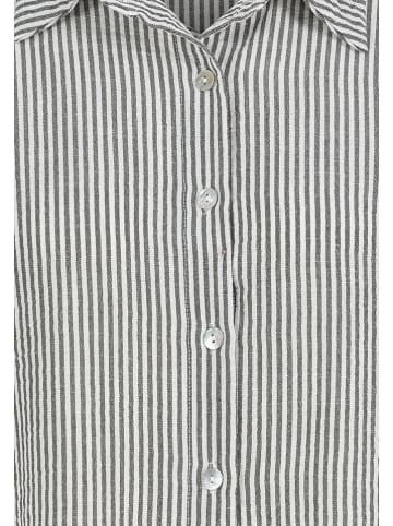 Sublevel Bluse in Anthrazit/ Weiß