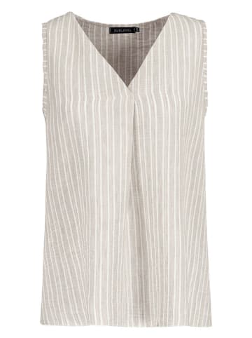 Sublevel Bluse in Beige/ Weiß