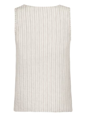 Sublevel Blusentop in Beige/ Weiß