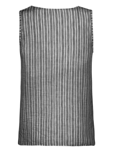 Sublevel Bluse in Anthrazit/ Weiß
