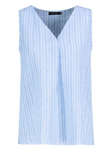 Sublevel Bluse in Hellblau/ Weiß