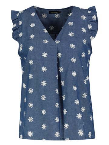 Sublevel Bluse in Blau/ Weiß