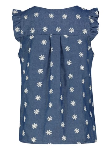 Sublevel Bluse in Blau/ Weiß
