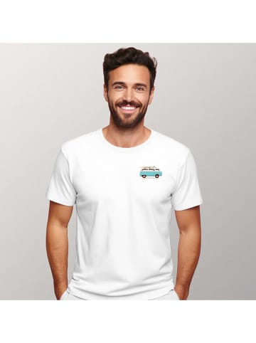 WOOOP Shirt "Blue van" in Weiß