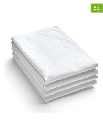 Sauter 4er-Set: Servietten "Ornement" in Weiß - (L)50 x (B)50 cm