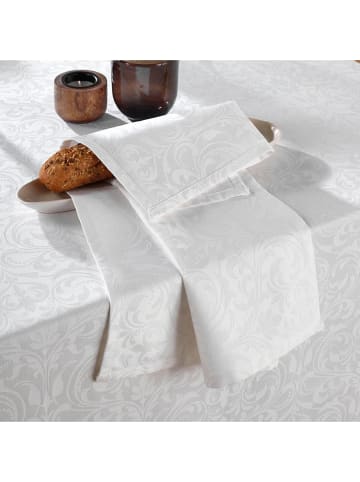 Sauter 4-delige set: servetten "Ornement" wit - (L)50 x (B)50 cm