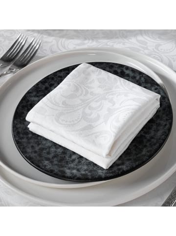 Sauter 4-delige set: servetten "Ornement" wit - (L)50 x (B)50 cm