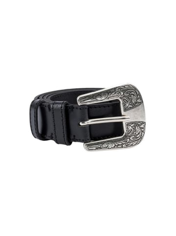 Wrangler Leder-Gürtel in Schwarz