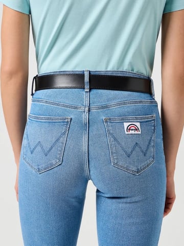 Wrangler Skórzany pasek w kolorze czarnym