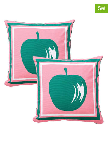Benetton 2er-Set: Kissen in Rosa/ Grün