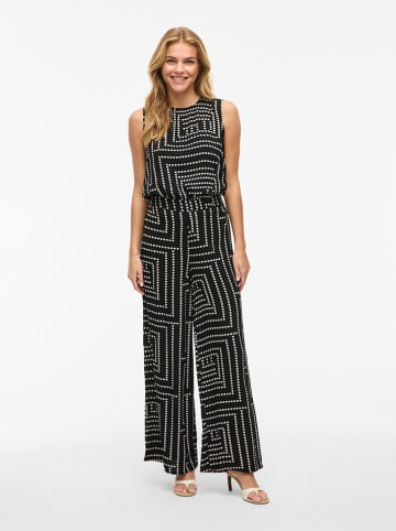 Vila Hose in Schwarz/ Beige