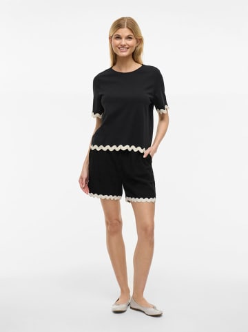 Vila Shirt in Schwarz/ Beige
