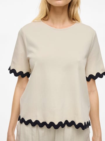 Vila Shirt beige/zwart