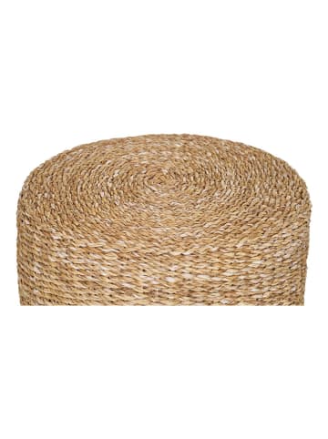 House Nordic Pouf "Rivera" in Hellbraun - (H)40 x Ø 40 cm
