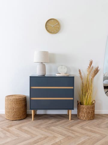 House Nordic Pouf "Rivera" in Hellbraun - (H)40 x Ø 40 cm