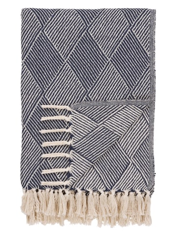 House Nordic Plaid in Blau/ Creme - (L)180 x (B)130 cm