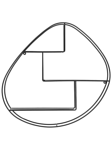 House Nordic Regał ścienny "Wrexham" w kolorze czarnym - Ø 60 cm