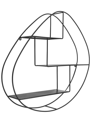 House Nordic Regał ścienny "Wrexham" w kolorze czarnym - Ø 60 cm