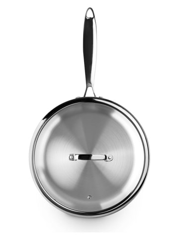 Ibili 2-delige set: roestvrijstalen braadpan met deksel - Ø 24 cm