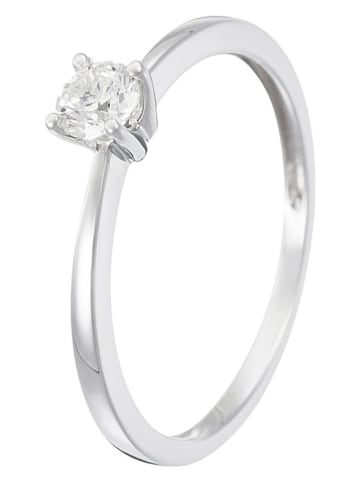 DIAMANTA Weißgold-Ring "Solitaire Clos" mit Diamanten