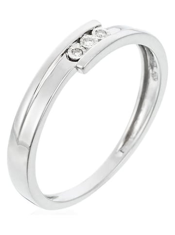 DIAMANTA Witgouden ring "Splendide Trio" met diamanten