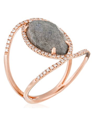DIAMANTA Roségouden ring "Energie" met diamanten
